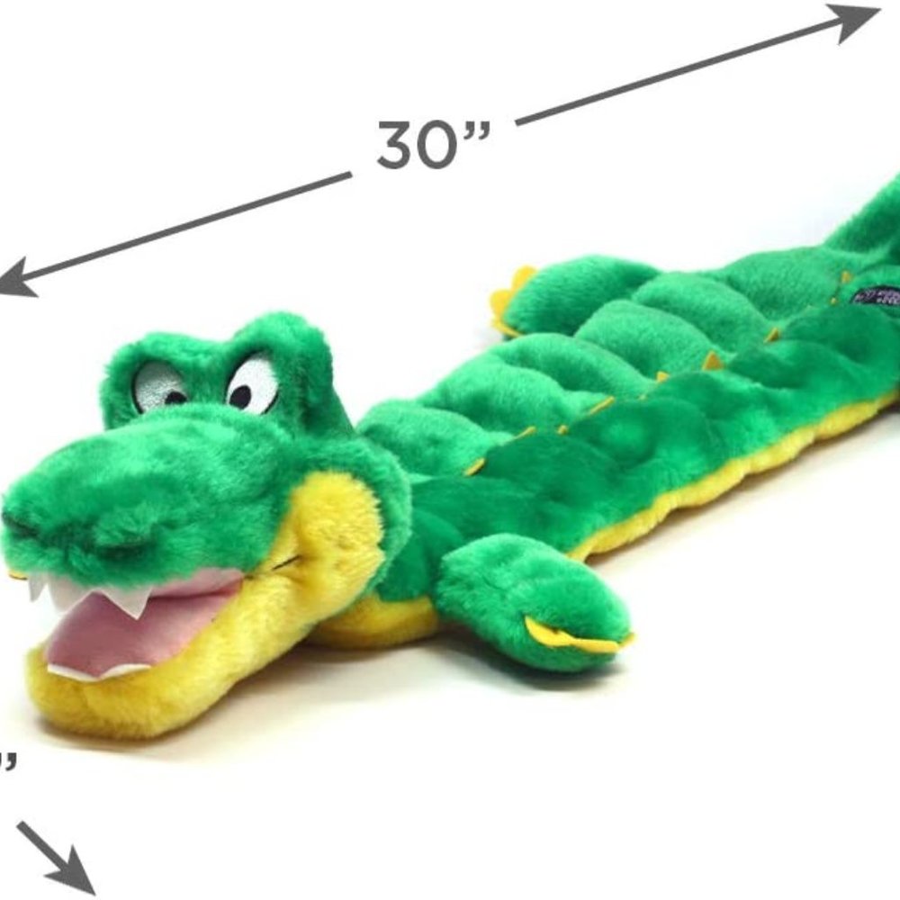 Outward Hound Squeaker Matz, Squeaker Palz, - Squeaky Plush Dog toy gator XL